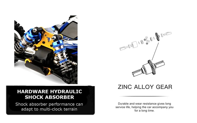 Electric High Speed Off-Road Drift RC Car 75KM/H Brushless Motor 4WD