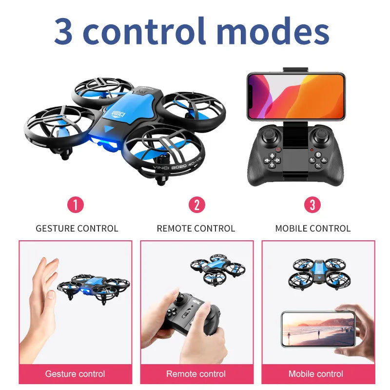 Drone 4k HD 1080P Wide Angle Camera WiFi FPV RC Drone Helicopter