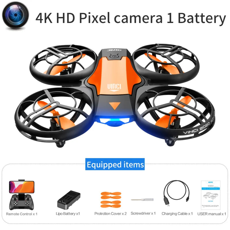 Drone 4k HD 1080P Wide Angle Camera WiFi FPV RC Drone Helicopter