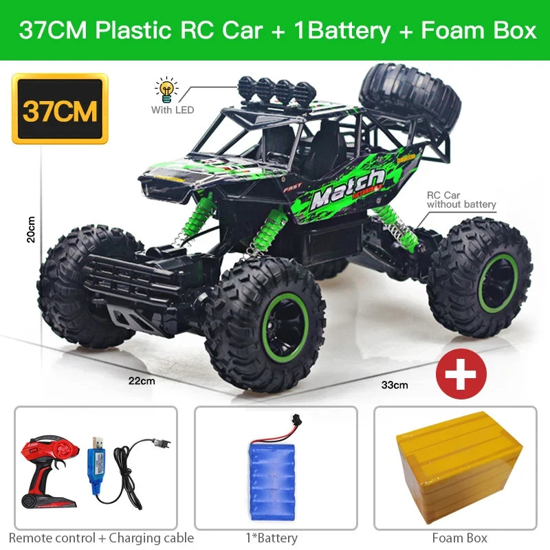 4WD Remote Control Car With Led Lights 2.4G Radio RC Cars Off-Road 4x4