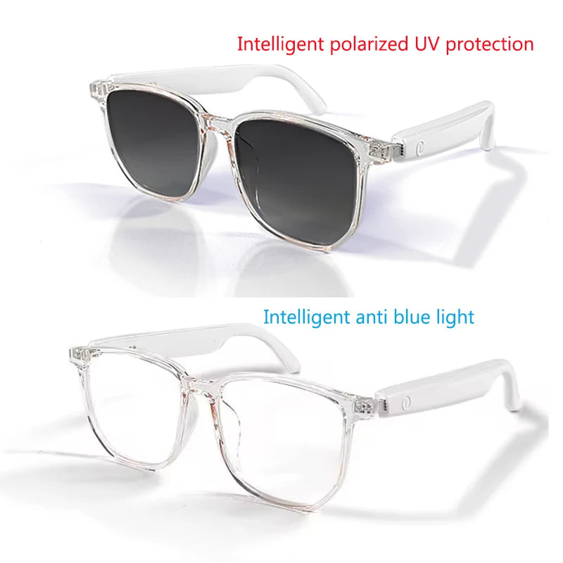 Smart Glasses BT Sunglasses Earphone Outdoor Sports UV400 Polarized Anti Blue Light Lens for Cycling Driving Music Talking