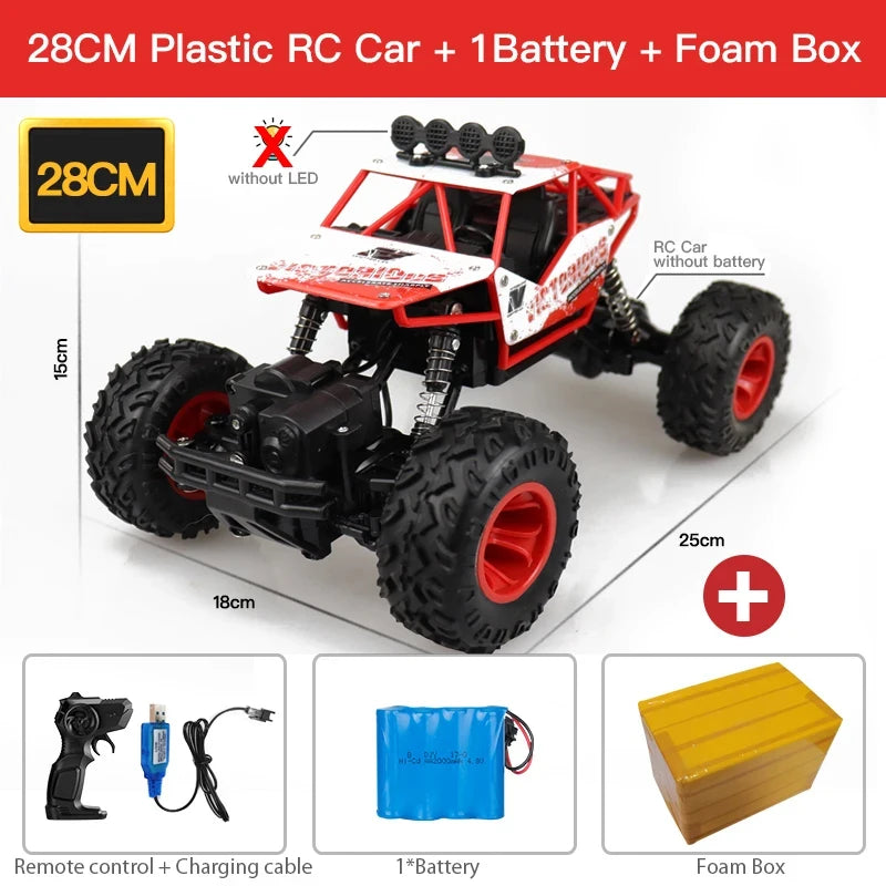 4WD Remote Control Car With Led Lights 2.4G Radio RC Cars Off-Road 4x4