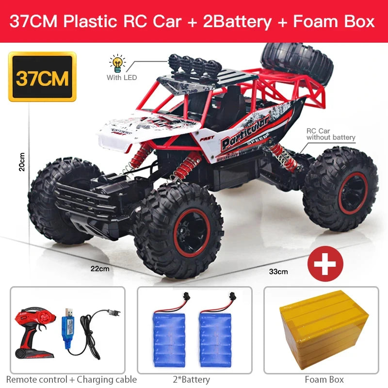 4WD Remote Control Car With Led Lights 2.4G Radio RC Cars Off-Road 4x4