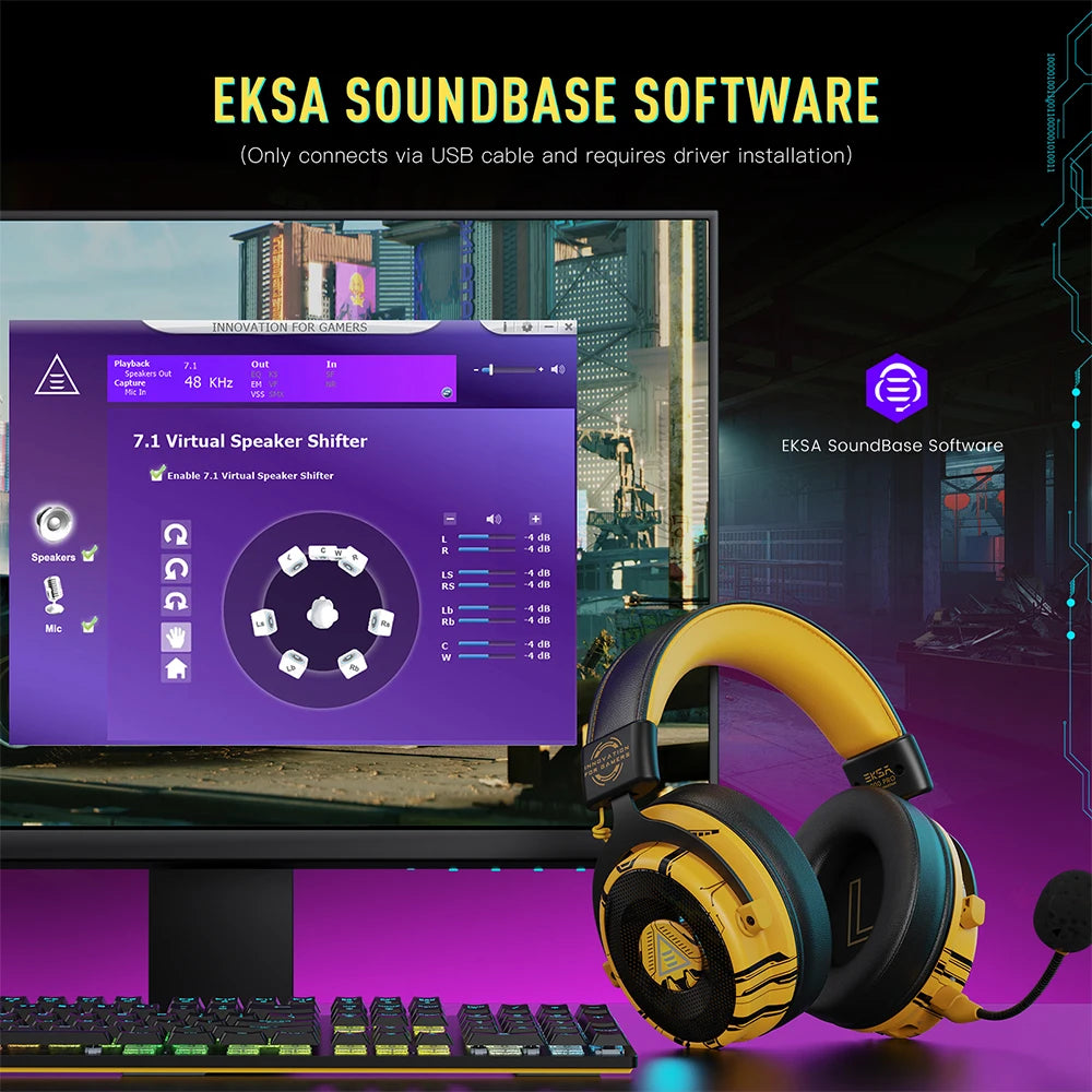 Gaming Headset Gamer 7.1 Surround Wired Headphones with Noise Cancelling Microphones for PC/PS4/PS5/Xbox