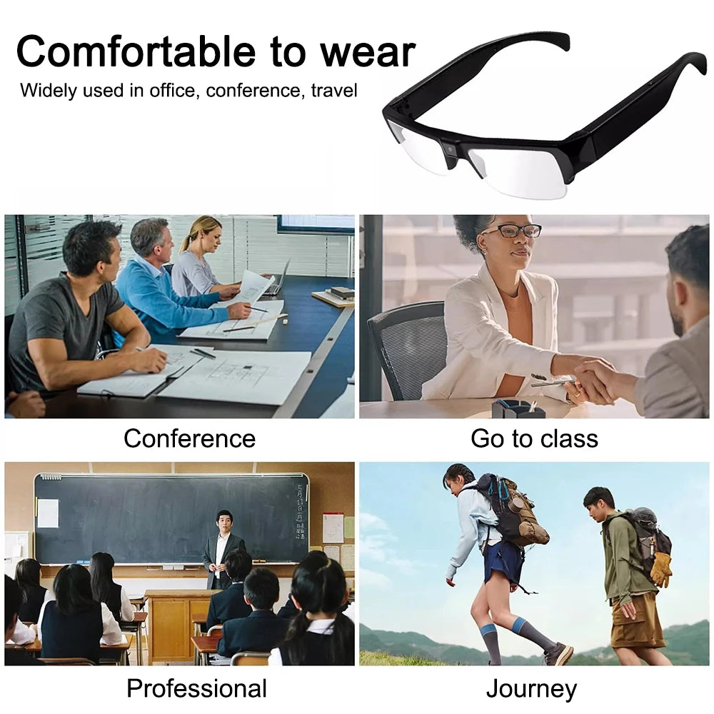 New Intelligent video glasses equipped with ultra-high definition 4K mini camera capable of recording videos and playing music
