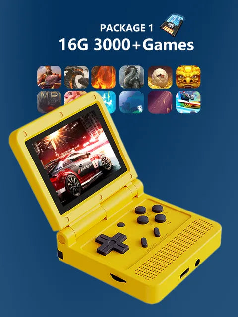 Retro Flip Handheld Game Player 3.0 inch IPS Handheld Console 3,000 Classic Games Pocket Mini Video GameBoy Player