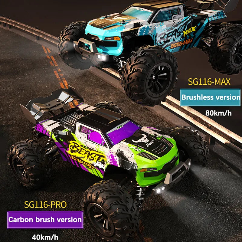 80KM/H or 40KM/H 4wd High Speed Off-Road Drift Simulation Car w/ LED Headlights