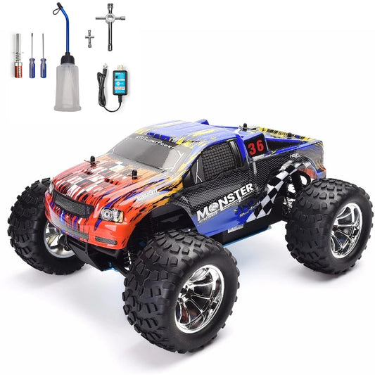 Two Speed Off Road Monster Truck Nitro Gas Power 4wd Remote Control Car High Speed Hobby Racing RC Vehicle
