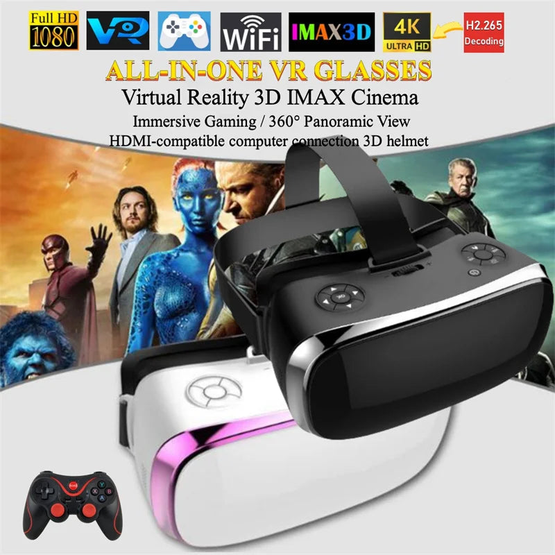 All-in-One VR Glasses Virtual Reality IMAX Cinema 360° Full View Immersive Gaming