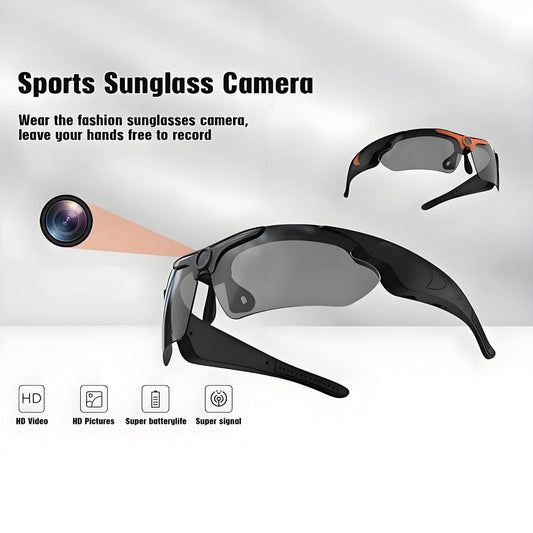 1080P HD Camera Glasses, Portable Video Recorder, Mini Camera Glasses, Sports