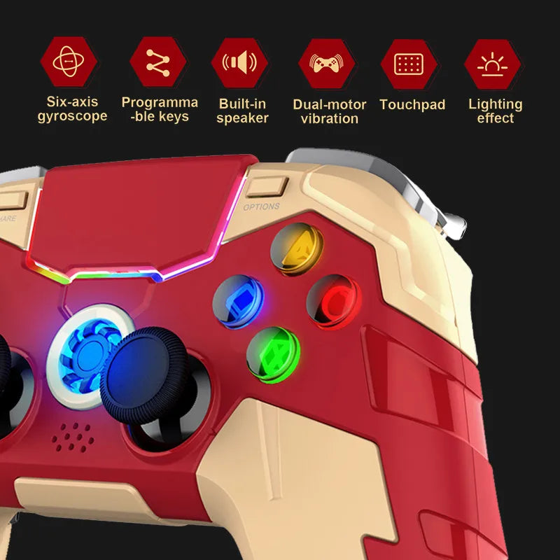 Bluetooth Game Controller Touchpad Wireless Gamepad for PS4 PS3 MFi Games iOS Android Phone PC