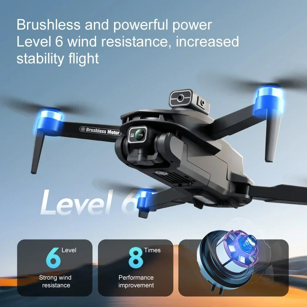 New V168 Drone Professinal Three Camera 8K Wide Angle Optical GPS Localization Four-way Obstacle Avoidance Quadcopter