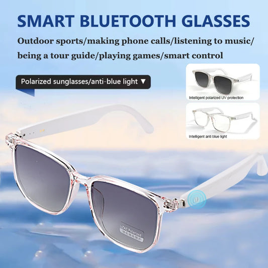 Smart Glasses BT Sunglasses Earphone Outdoor Sports UV400 Polarized Anti Blue Light Lens for Cycling Driving Music Talking