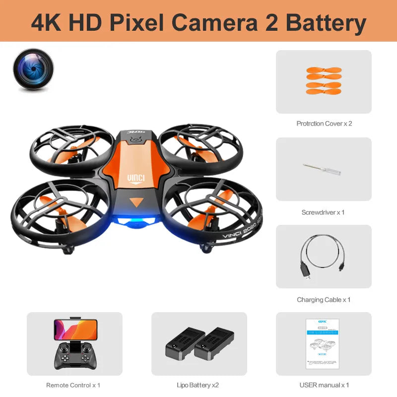 Drone 4k HD 1080P Wide Angle Camera WiFi FPV RC Drone Helicopter