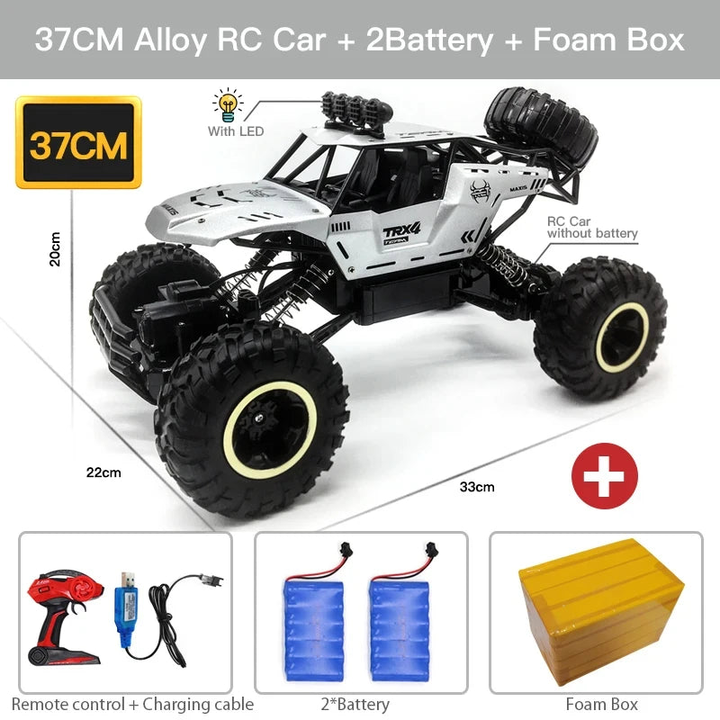 4WD Remote Control Car With Led Lights 2.4G Radio RC Cars Off-Road 4x4
