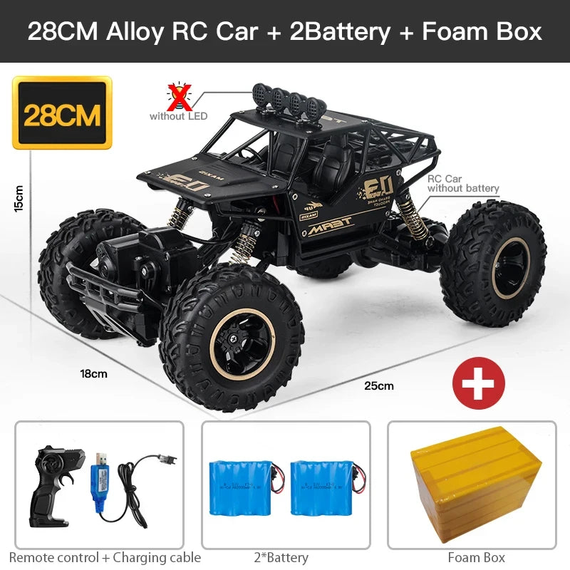 4WD Remote Control Car With Led Lights 2.4G Radio RC Cars Off-Road 4x4