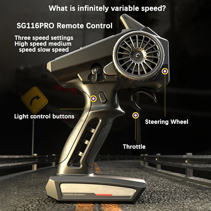 80KM/H or 40KM/H 4wd High Speed Off-Road Drift Simulation Car w/ LED Headlights