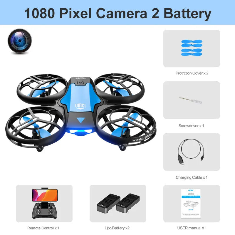 Drone 4k HD 1080P Wide Angle Camera WiFi FPV RC Drone Helicopter