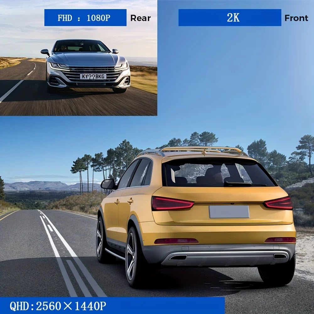 AZDOME PG17 Front and Rear Dual Dash Camera Mirror Dash Cam for Cars 11.8" Full Touch Screen 2K Night Vision Backup Camera