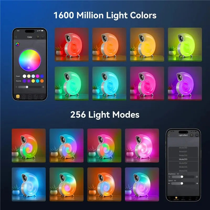 Bluetooth Speaker App Control LED Night Light Lamp Alarm Clock Portable Wireless Loudspeaker Music HiFi Stereo Sound Subwoofer