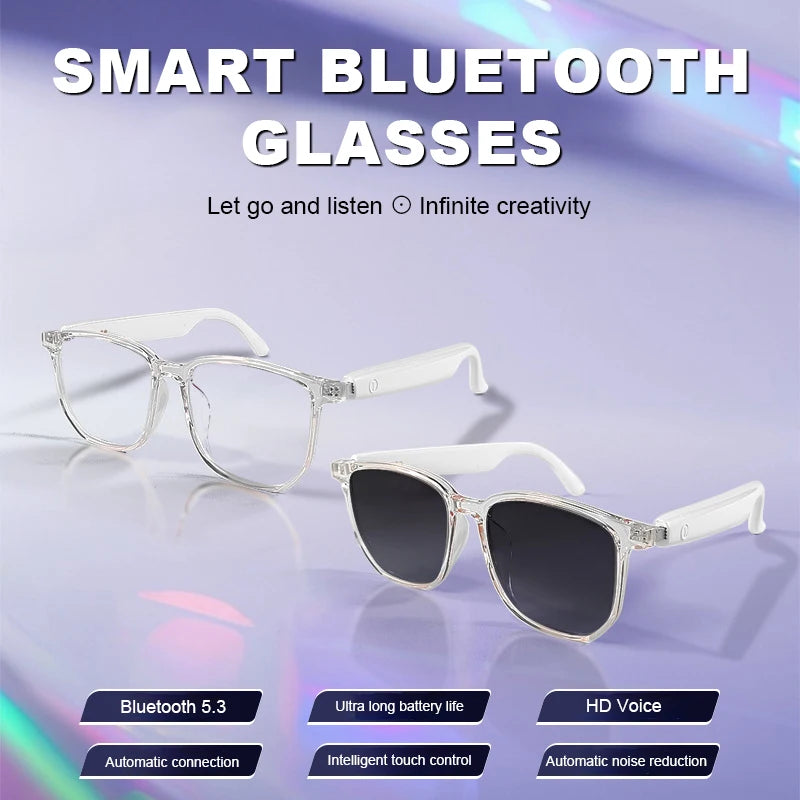 Smart Glasses BT Sunglasses Earphone Outdoor Sports UV400 Polarized Anti Blue Light Lens for Cycling Driving Music Talking