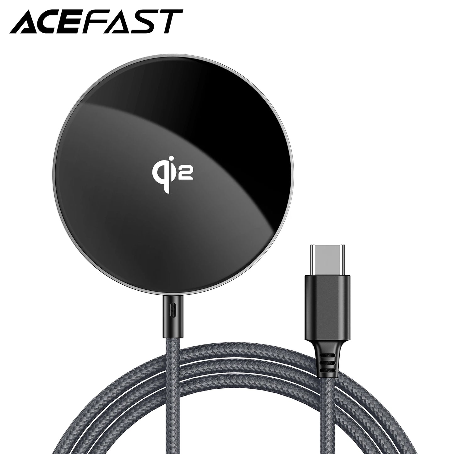 ACEFAST 15W Qi2 Wireless Magnetic Fast Charging Pad For iPhone 16/15/14/13/12 Pro Max Desktop Wireless Charger For Airpods Pro