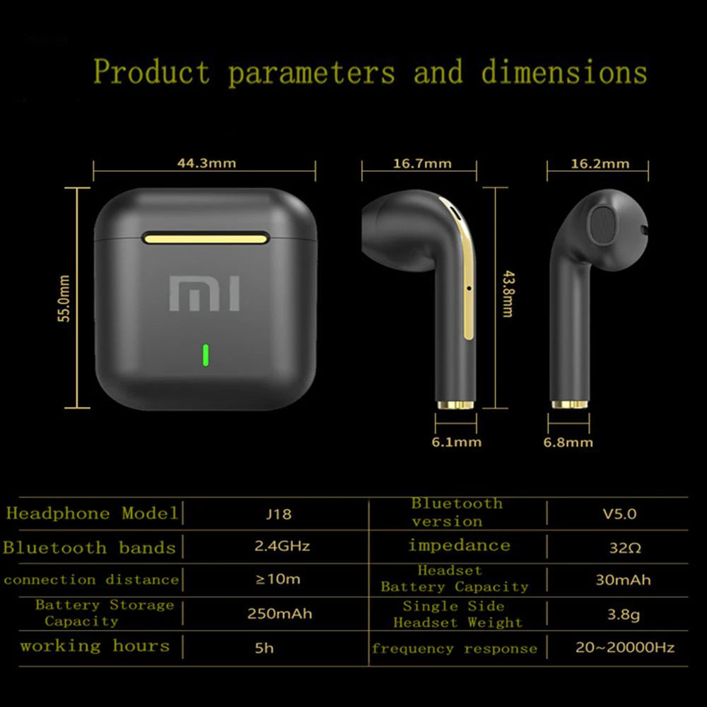 Wireless Earphones Bluetooth Headphones True Stereo Sport Game TWS Earbuds In Ear With Mic Touch