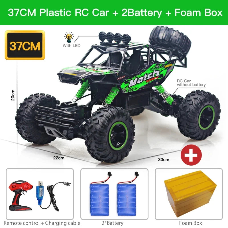 4WD Remote Control Car With Led Lights 2.4G Radio RC Cars Off-Road 4x4