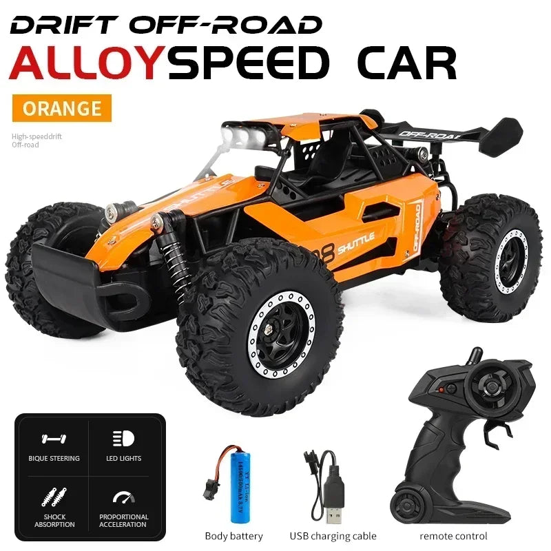RC Car 2.4Gh Model With LED Lights 2WD High Speed Off-road Remote Control Climbing Vehicle