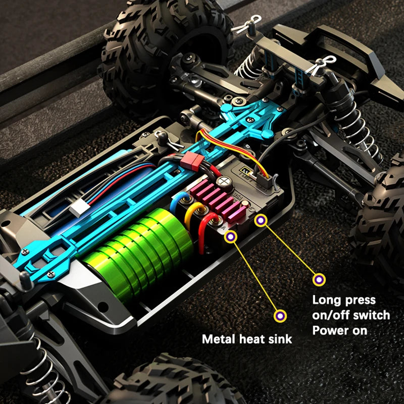 80KM/H or 40KM/H 4wd High Speed Off-Road Drift Simulation Car w/ LED Headlights