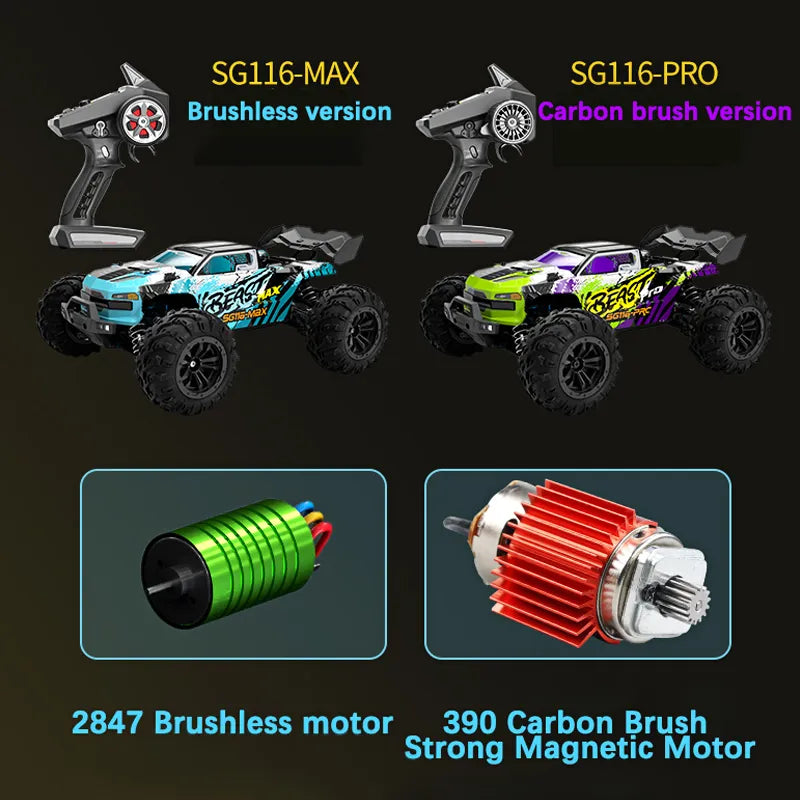 80KM/H or 40KM/H 4wd High Speed Off-Road Drift Simulation Car w/ LED Headlights