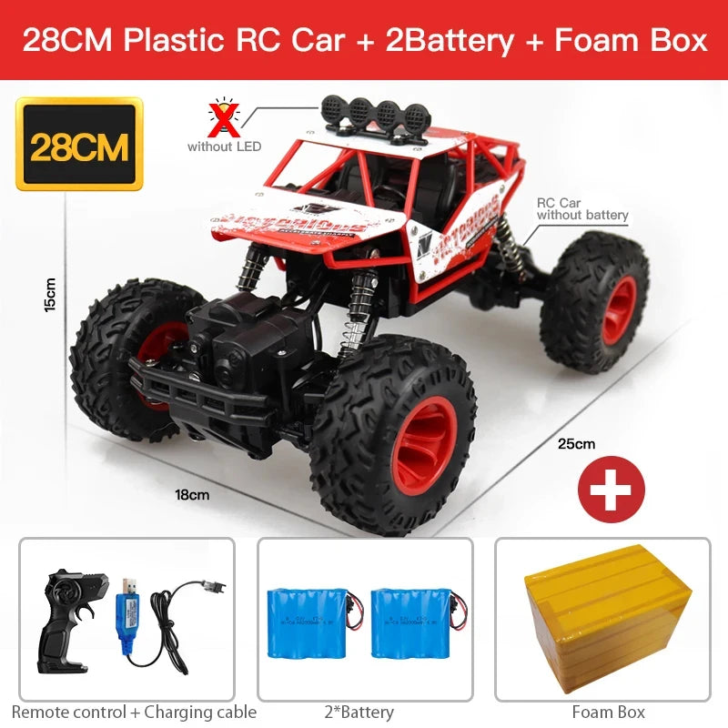 4WD Remote Control Car With Led Lights 2.4G Radio RC Cars Off-Road 4x4