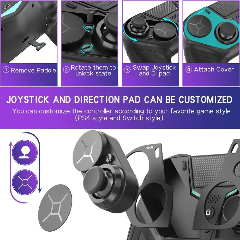 Wireless Bluetooth Joystick For PS4 PS3 PC