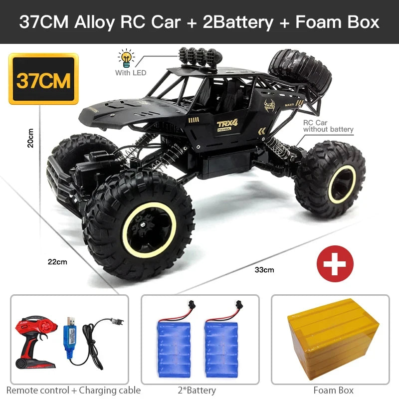 4WD Remote Control Car With Led Lights 2.4G Radio RC Cars Off-Road 4x4
