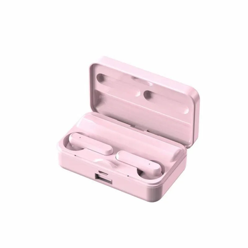 Bluetooth Earphone Headphones Mirror Wireless Stereo Headset with Digital DisplayTouch Control Sports Earbuds for Gaming