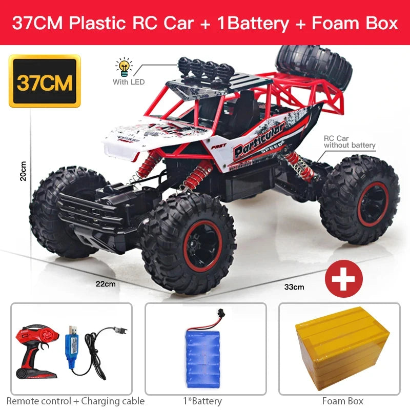 4WD Remote Control Car With Led Lights 2.4G Radio RC Cars Off-Road 4x4