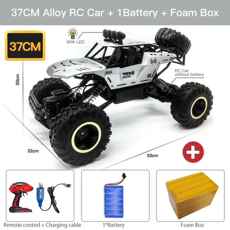4WD Remote Control Car With Led Lights 2.4G Radio RC Cars Off-Road 4x4