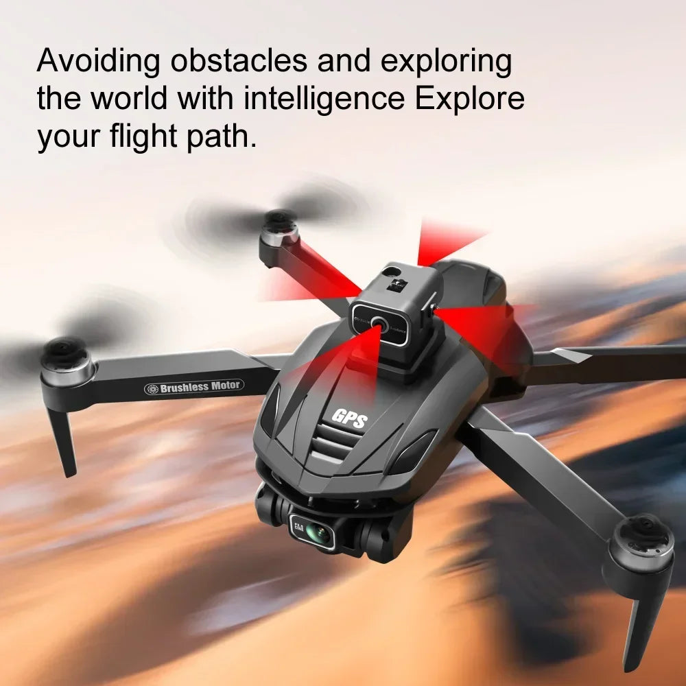 New V168 Drone Professinal Three Camera 8K Wide Angle Optical GPS Localization Four-way Obstacle Avoidance Quadcopter