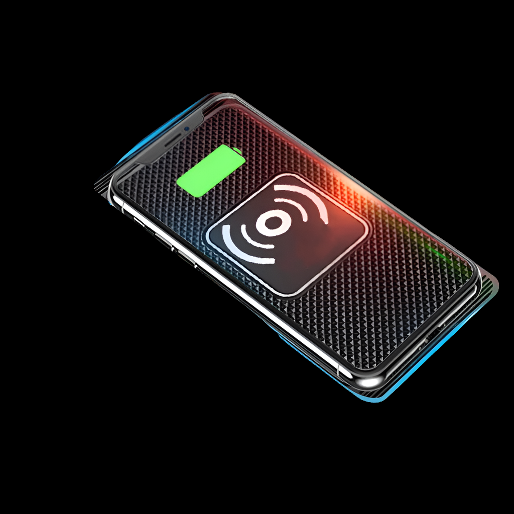 Fast Wireless Car Charger - Auto-Sensing Charging Pad for iPhone with Secure Phone Grip & Dashboard Mount
