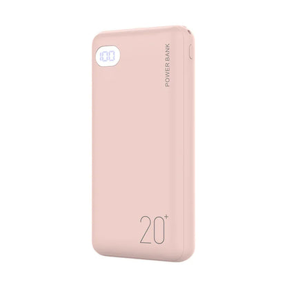 Fashion Power Bank 20000mAh External Portable Charger Powerbank 2.1A Fast Charging LED Display Phone Charger For Smart Phone