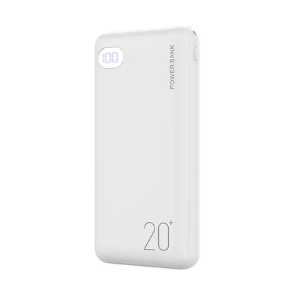 Fashion Power Bank 20000mAh External Portable Charger Powerbank 2.1A Fast Charging LED Display Phone Charger For Smart Phone