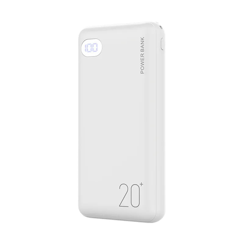 Fashion Power Bank 20000mAh External Portable Charger Powerbank 2.1A Fast Charging LED Display Phone Charger For Smart Phone