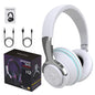 Bluetooth Headphones Head-mounted Noise Reduction Wireless Headset for Phones PC Gaming Headsets Heavy Bass  Colorful LED Lights