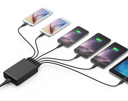 10-Port 60W Fast Charging USB Power Charger Hub Multi-Port Chargefor iPad, iPhone Other USB Devices