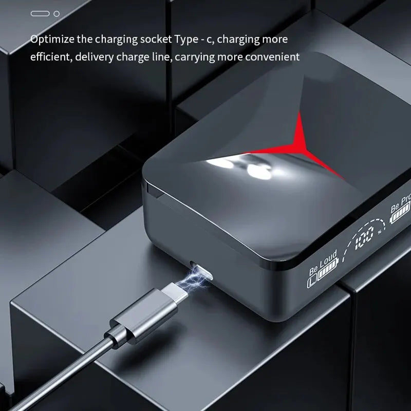 M90 Bluetooth 5.3 Earphones Wireless Headphone Touch Control Gaming Headsets TWS HIFI Stereo Noise Reduction earbuds With Mic