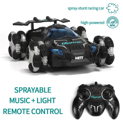 Drifting Spray Racing Car High Speed Music LED Light D Electric 4WD Remote Control Car 2.4G Stunt Car 360° Rotation