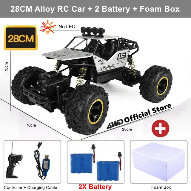 4WD Off Road RC Car  Alloy Truck Buggy 4x4 RTR Vehicle