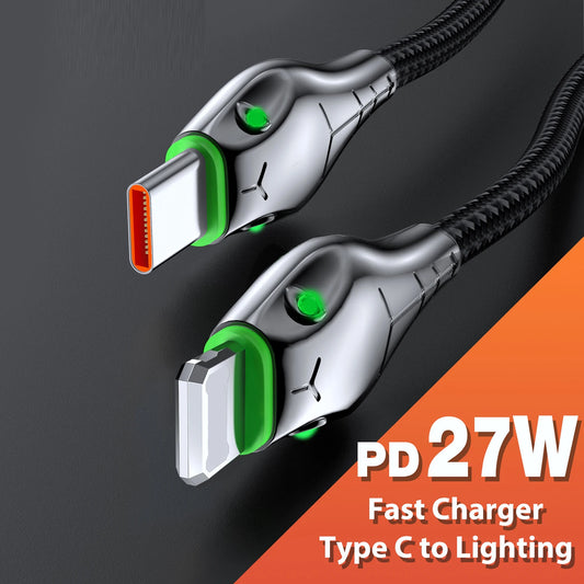 PD 20W/27W Quick Charger Cable for iPhone 14 14Pro Max 13 12 11 Xs Xr X Fast Charging Type C to Lighting Wire USB Cord For iPad