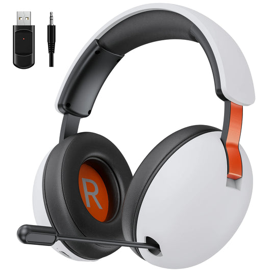 Wireless Gaming Headset with Mic 2.4G Bluetooth Headphone USB 3.5mm Wired 3 Modes with Noise-Cancelling Microphone for PC Gamer