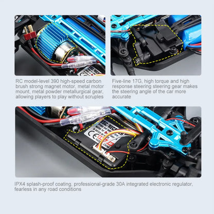 Top RC Car 2.4G 390 Motor High Speed Racing With Tail 4WD Drift Remote Control Off-Road 4x4